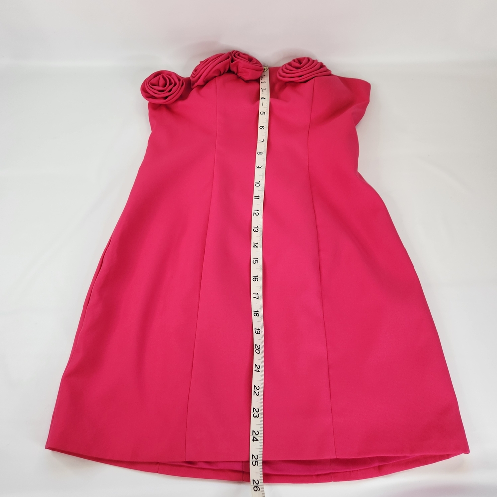 Strapless Short Homecoming Dress 3D Floral Mini Cocktail Party Gown Size 4 - Picture 7 of 10